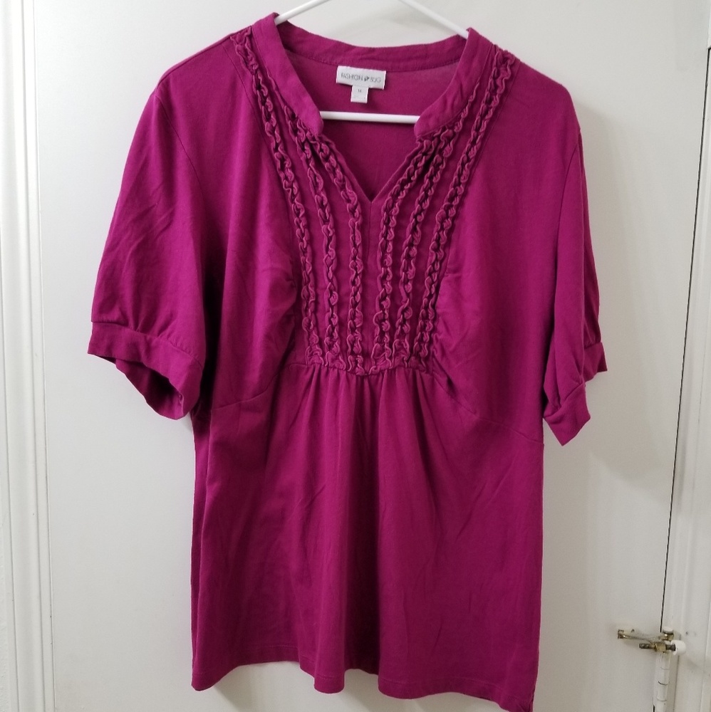 Fashion bug pink 1x blouse.